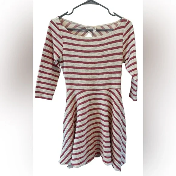 Free People Red and White Fit and Flare Boho Dress - Picture 4 of 8